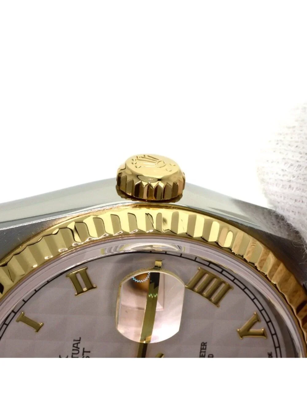 Rolex Datejust Pyramid Roman SS Yellow Gold 18k